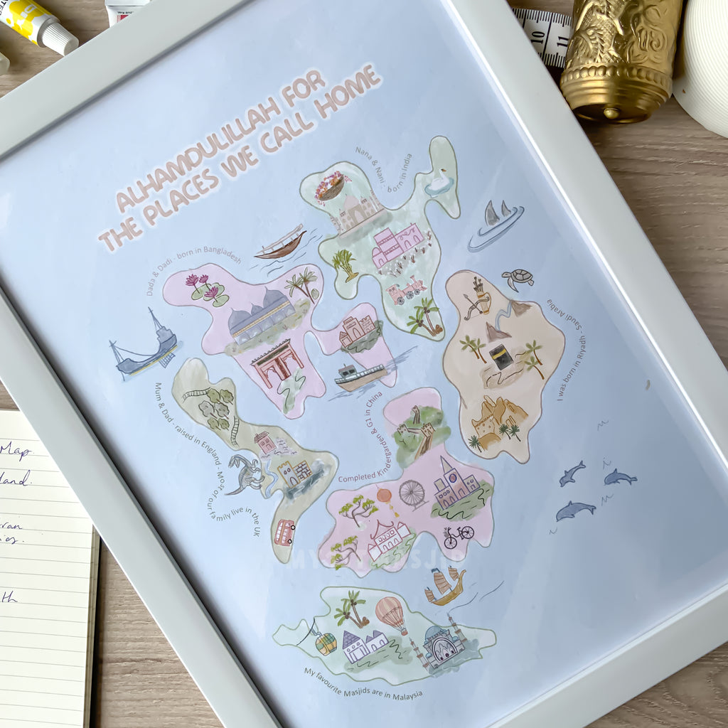 One Family Map Custom Family Journey Map – My1stMasjid